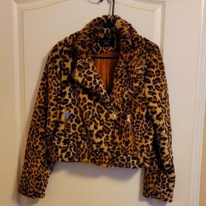 Love tree faux fur jacket